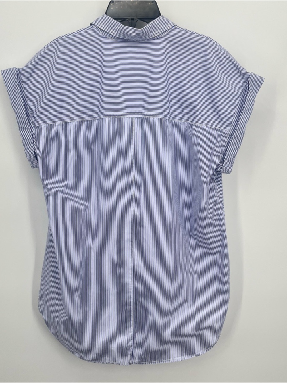 J.Crew tunic style blue and white top. Back is longer than front. Size 6. - Picture 2 of 3